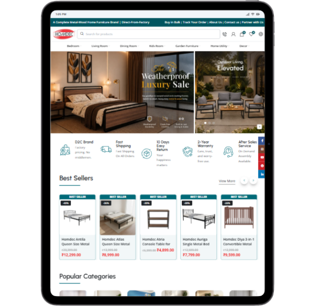 Homdec Tablet Mockup
